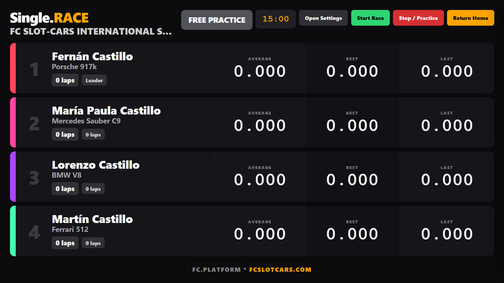 FC.Platform - Professional Slot Car Race Management.