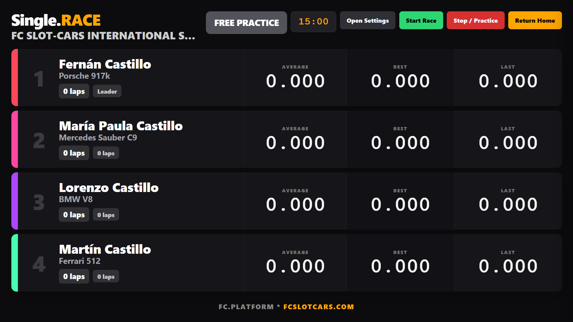 FC.Platform - Professional Slot Car Race Management.