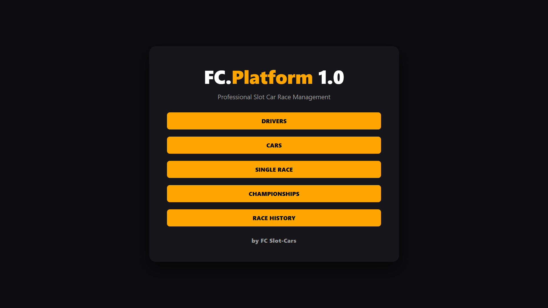 FC.Platform - Professional Slot Car Race Management.