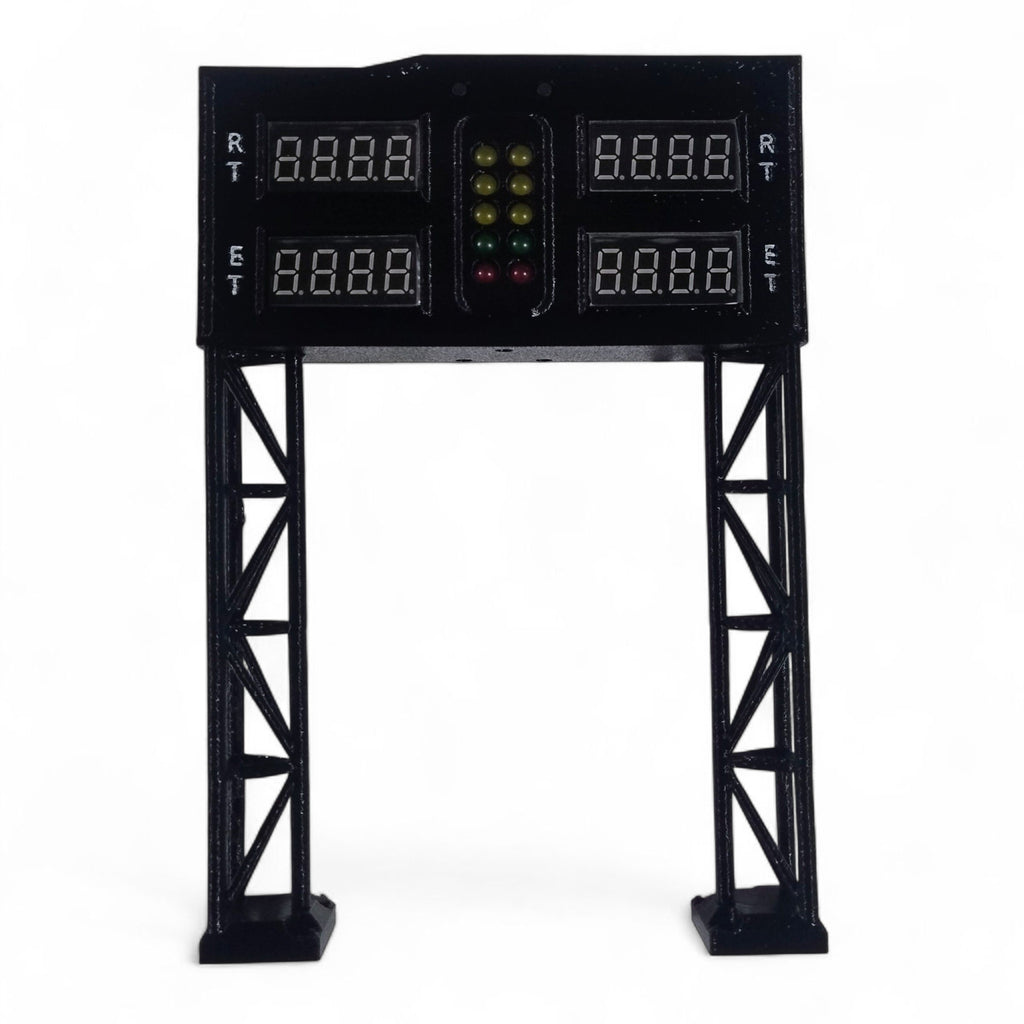 Slot Car Drag Racing Timing System – Dual Lane, Reaction & Elapsed Timer (Pro Tree)