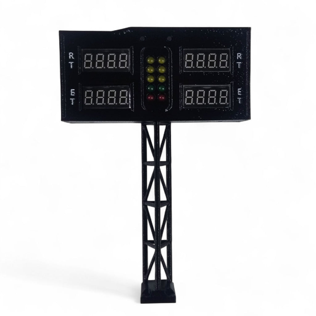 Slot Car Drag Racing Timing System – Dual Lane, Reaction & Elapsed Timer (Pro Tree)