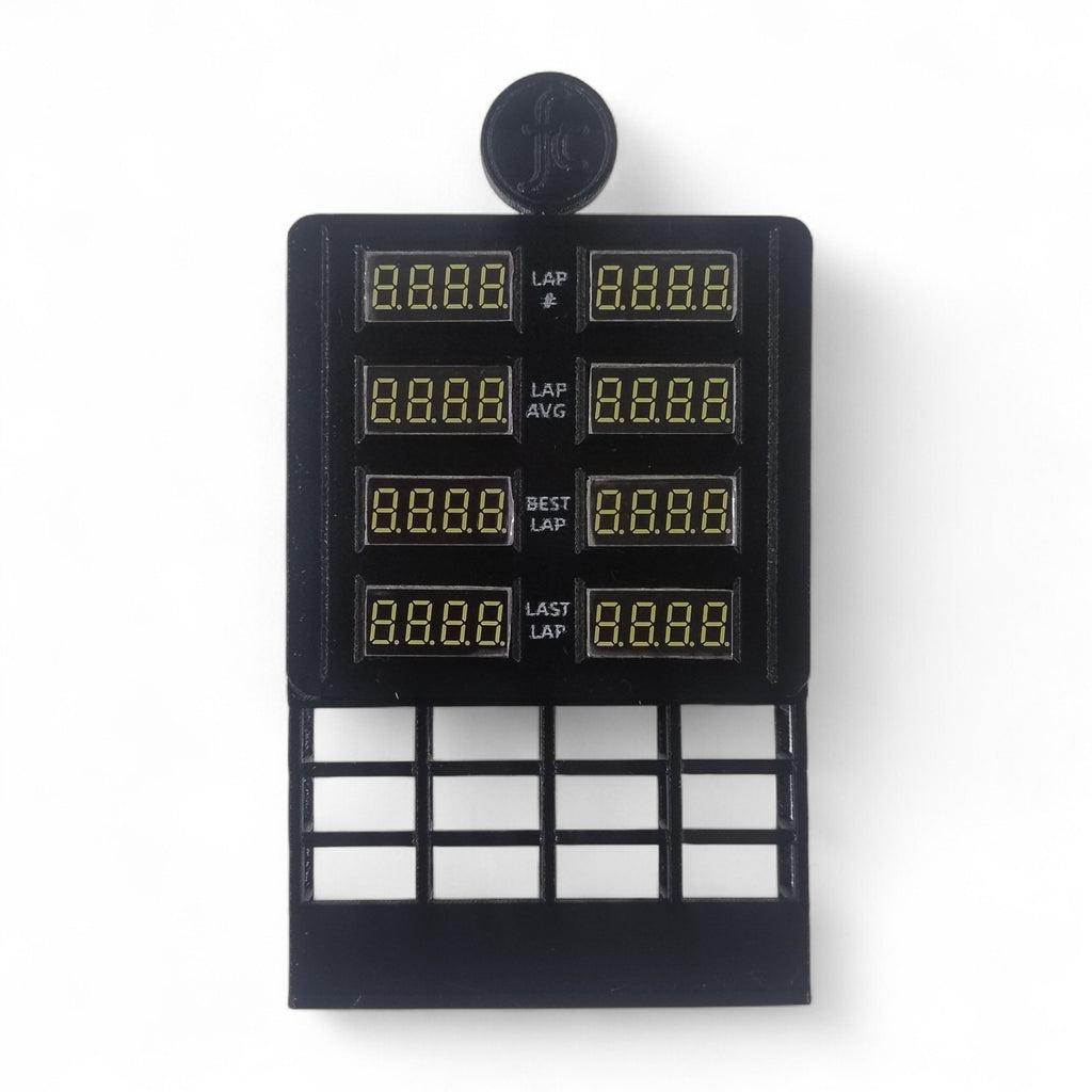 Slot Car Lap Counter & Timer – Dual Lane, Full Race Data Display (Ultra)